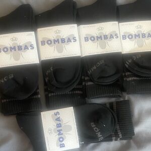 Bombas black socks 5 pairs